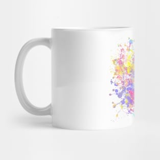 Abstract Vibrant Multicolor Brush Strokes and Splatters 2 Mug